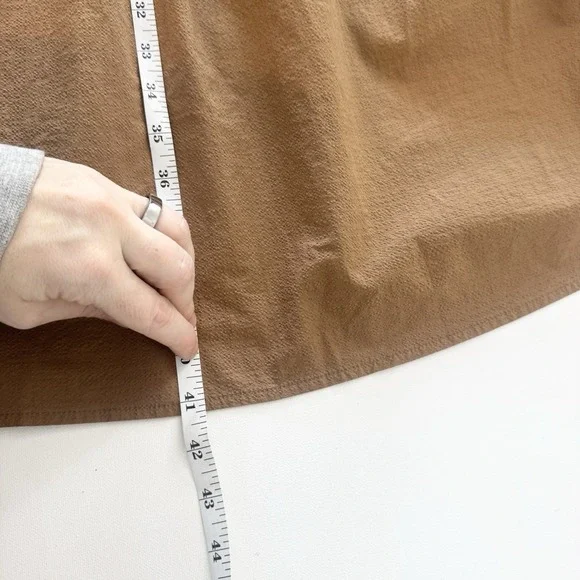 Everlane Brown Midi Pinafore Dress 6 Tiered Cotton Granola Boho Festival Capsule - Picture 9 of 9